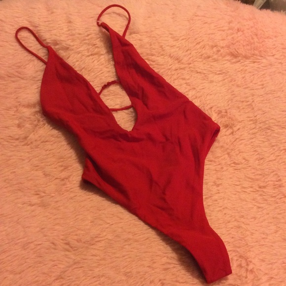 Tobi swim red one piece NWT xs - Picture 7 of 7